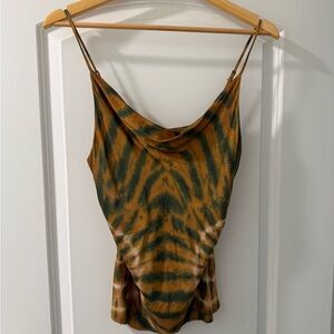 Young Fabulous & Broke Tie-Dye Camisole - Olive and Mustard